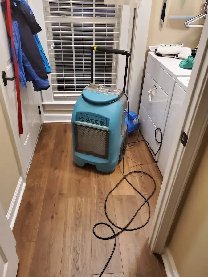 Commercial dehumidifier deployed for Flood Damage Cleanup in Carmel